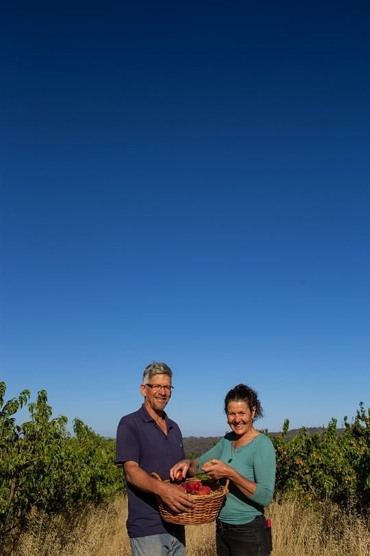 Hugh and katie in orchard