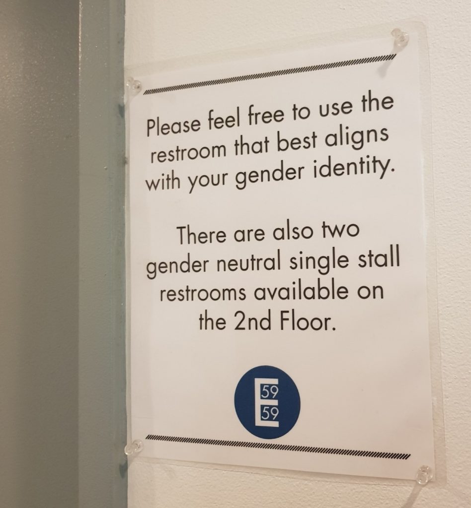 Gender neutral toilets in New York