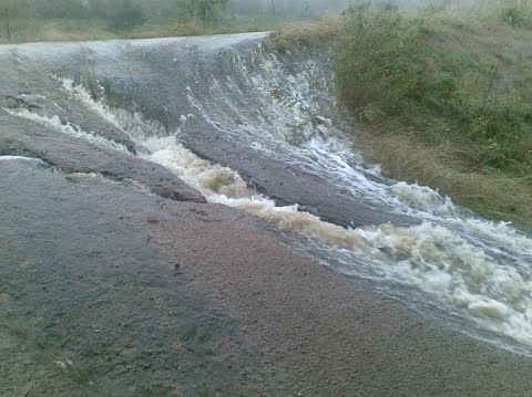 The big flood of 2011 breaking a dam wall