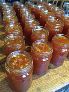 jars of apricot jam with no lids