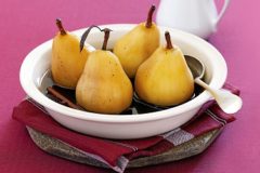 Poached pears or baked quinces