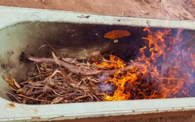 How to make biochar in a bathtub (method #2)