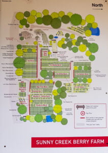 The farm map at Sunny Creek Farm