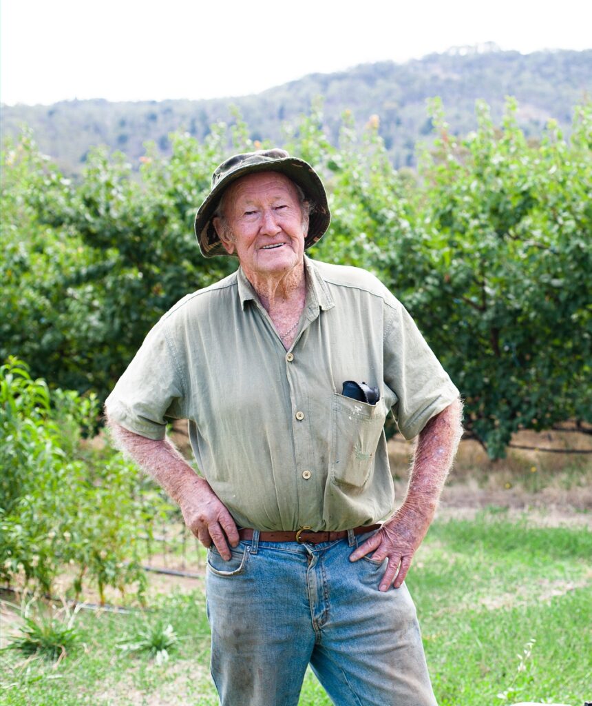 Merv Carr (or Pa, as most of us call him) at home in the nursery